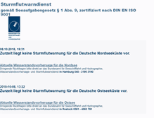 Tablet Screenshot of bsh-sturmflut.de